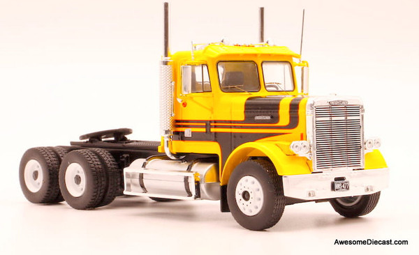 IXO 1:43 1977 Freightliner FLC 120 64T Day Cab Tractor, Yellow