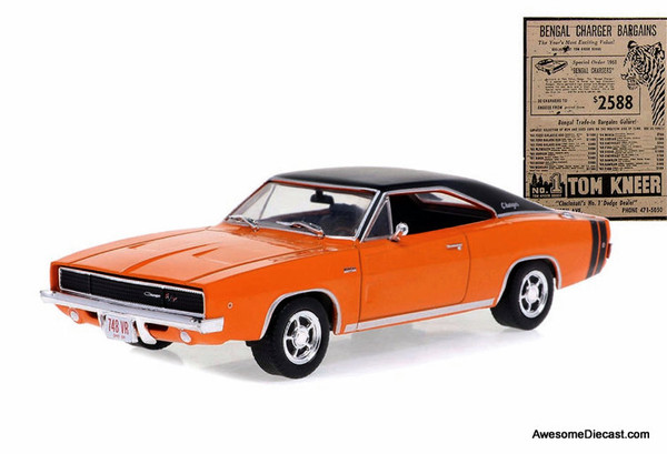 Greenlight 1:43 1968 Dodge Charger RT, Orange  