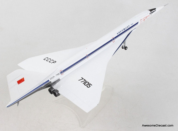 HERPA へルパウイングス　1/200 アエロフロート　Tu-144 RARE Herpa Wings 1:200 Aeroflot Tupolev TU-144 CCCP-77105