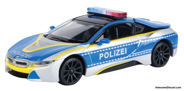Motormax 1:43 2018 BMW i8 Coupe: German Police Car