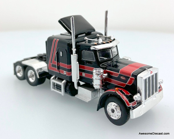 Brekina 1:87 Peterbilt 359 Sleeper Tractor, Black/Red