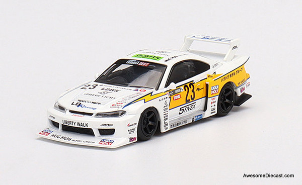 Mini GT 1:64 2021 LB Super Silhouette Nissan S15 SILVIA #23, Formula Drift Japan