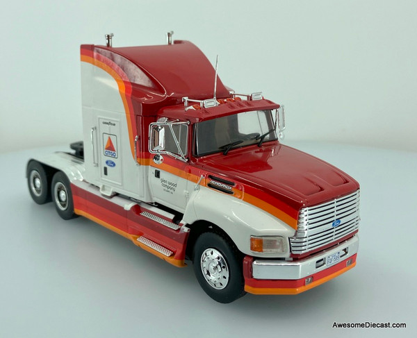 Altaya 1:43 1990 Ford Aeromax Sleeper w/53' Trailer: Wood Brothers