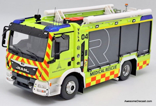 Alerte 1:43 MAN TGM 15.250 Rosenbauer VSLA ADP Medical Fire Rescue : Paris Airport