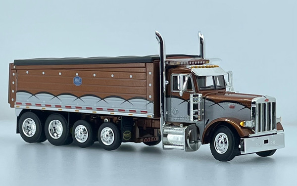 DCP By FG 1:64 Peterbilt 379 4-Axle MAC Dump: Black / Copper