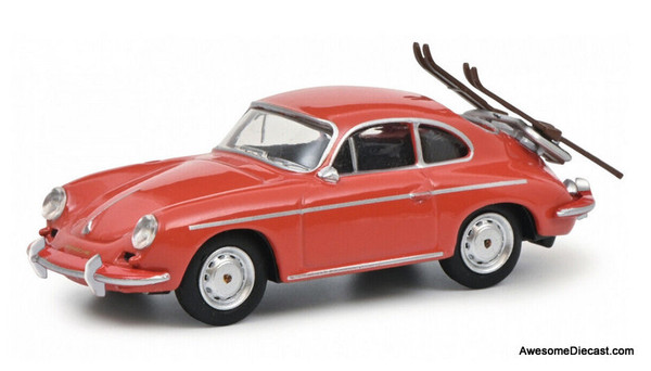 Schuco 1:64 Porsche 356  Carrera 2, Red: Ski Holidays