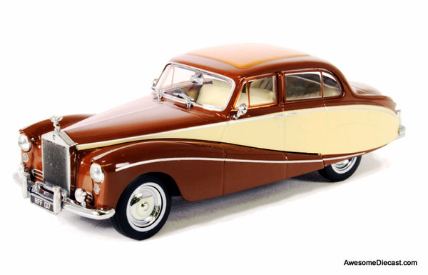 Oxford Diecast 1:43 1955 Rolls Royce Silver Cloud Hooper Empress, Brown/Cream