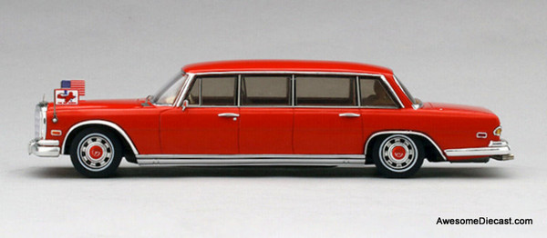 TSM 1:43 1972 Mercedes-Benz 600 Pullman Limousine: Red Baron- Hilton Family