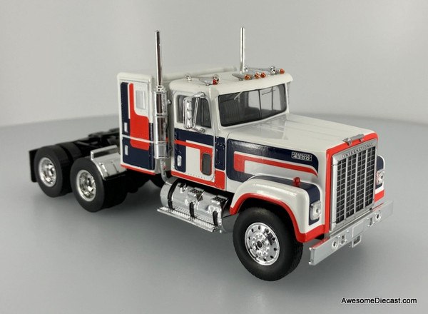 IXO 1:43 1980 International Transtar 4300 Sleeper Cab, White/Custom Stripes