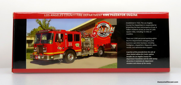 Iconic Replicas 1:64 KME Predator Fire Engine: LACFD - Engine 8
