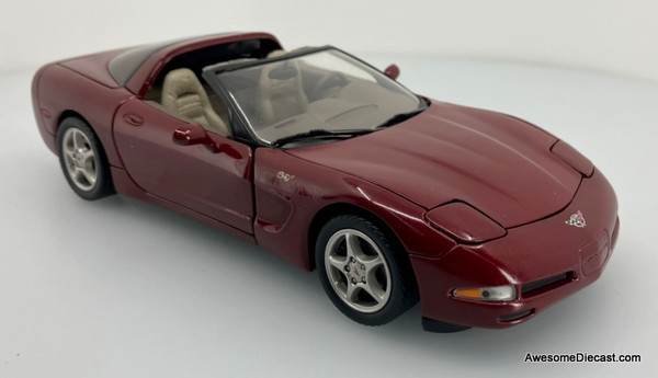 Only One!!! Franklin Mint 1:24 2003 Chevrolet Corvette, Maroon Metallic, 50th Anniversary Edition