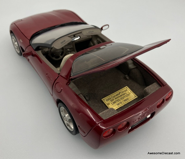 Only One!!! Franklin Mint 1:24 2003 Chevrolet Corvette, Maroon
