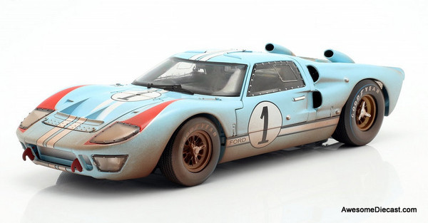 Shelby Collectibles 1:18 1966 Ford GT-40 MK11 #1, Gulf Blue: After Race Dirty Version