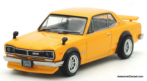 Inno84 1:64 Nissan Skyline 2000 GT-R (KPGC10), Orange: Malaysia Diecast Expo 2023 Event Edition
