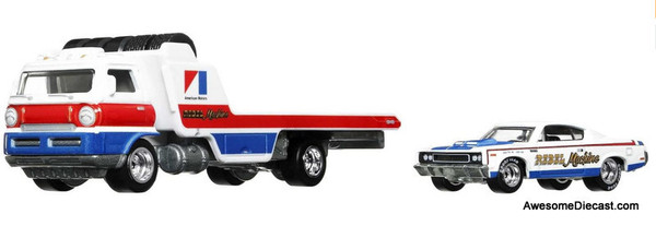 Hot Wheels 1:64 Car Transporter w/AMC Rebel: Rebel Machine