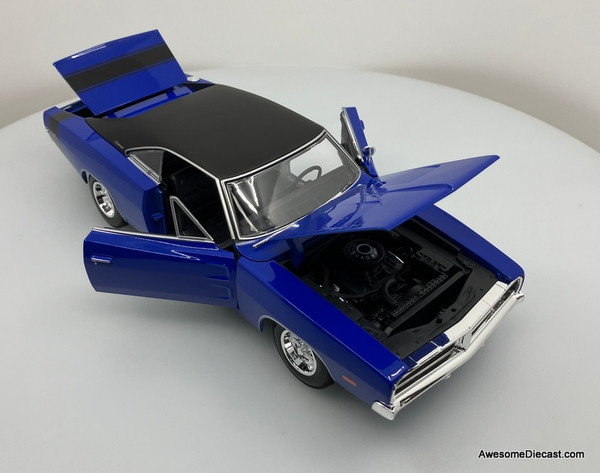 1/18 ダッジ・チャージャー R/T 紺 Dodge Charger 1969 1/18 ダッジ・チャージャー R/T 紺 Dodge Charger 1969の通販 by