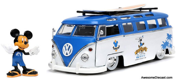 Jada 1:24 1962 Volkswagen T1 Bus w/Mickey Mouse Figure