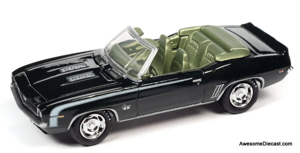 Johnny Lightning 1:64 1969 Chevrolet Camaro RS/SS Convertible, Fathom Green Metallic