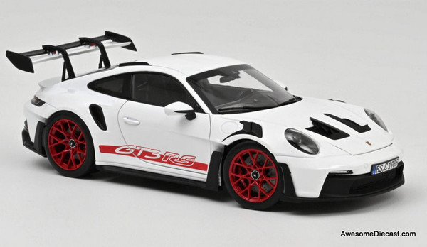 Norev 1:18 2022 Porsche 911 GT3 RS, White/Pyro Red