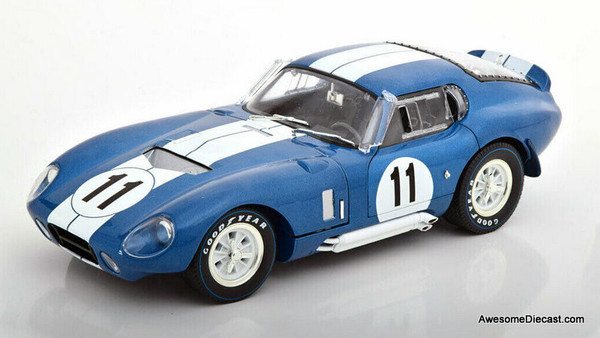 Shelby Collectibles 1:18 1965 Shelby Cobra Daytona Coupe #11, Metallic Blue