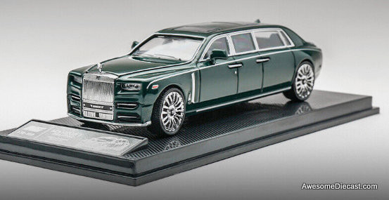 ING 1:64 Rolls Royce Phantom VIII Mansory 6 Door Limousine, Green