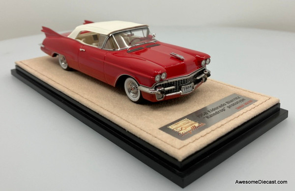 Stamp Models 1:43 1958 Cadillac Eldorado Biarritz "Raindrop" Concept Convertible (Roof Up), Red