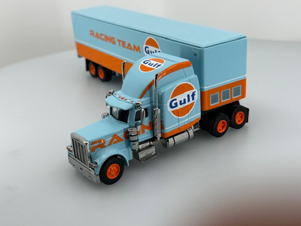 FineWorks64 1:64 Peterbilt 379 w/ Trailer: Gulf Oil