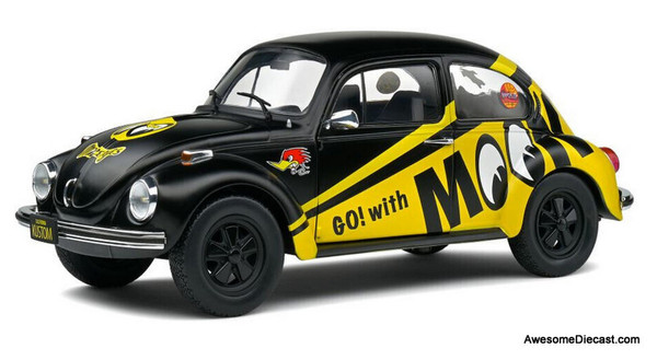 Solido 1:18 Volkswagen Beetle 1303, Black/Yellow: Go With Moon