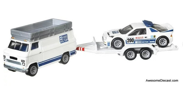Hot Wheels Premium 1:64 Ford RS200 w/Rally Van