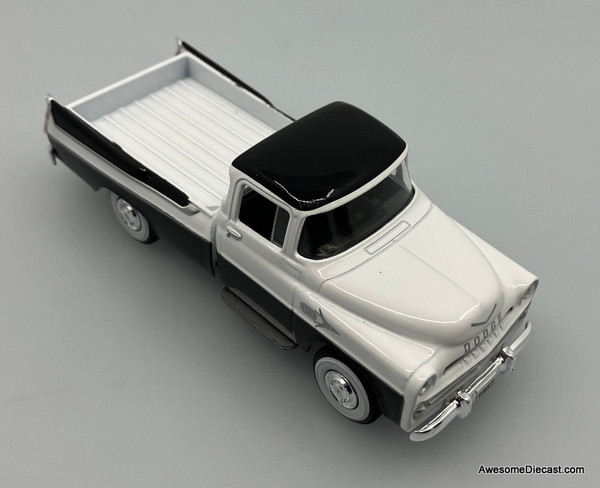 Denver Diecast 1:48 1957 Dodge Sweepside Pick-Up, White/Black