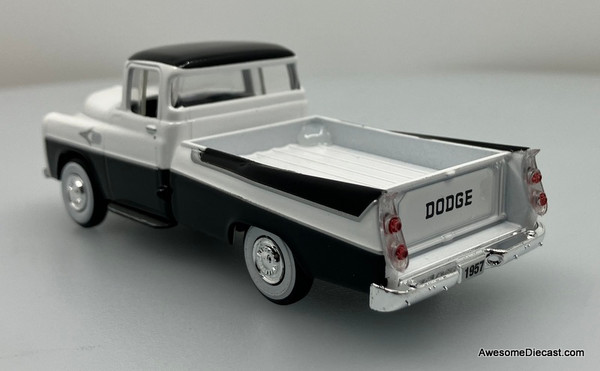 Denver Diecast 1:48 1957 Dodge Sweepside Pick-Up, White/Black