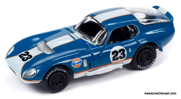Johnny Lightning 1:64 1965 Shelby Cobra Daytona Coupe #23, Blue/White: Gulf Racing 