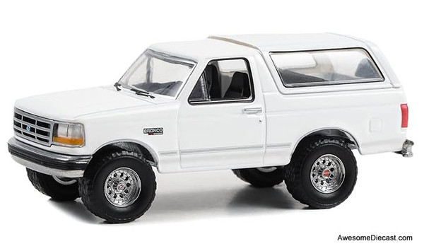 Greenlight 1:64 1993 Ford Bronco XLT, Oxford White (Hobby Exclusive)