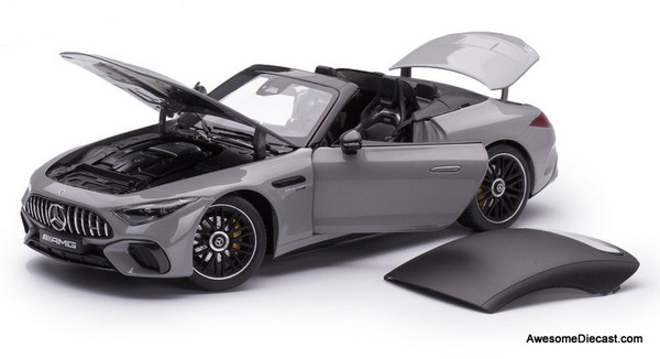 新品　AMG SL63 1/18 ミニカー iScale 1:18 2022 Mercedes AMG SL63 4Matic (R232), Alpine Gray