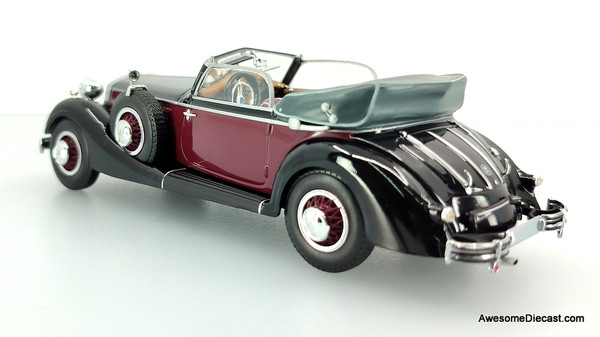 Minichamps 1:43 1938 Horch 853A Cabriolet, Black/Red