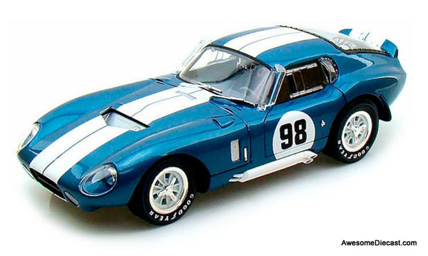 Shelby Collectibles 1:18 1965 Shelby Cobra Daytona Coupe #98, Metallic Blue