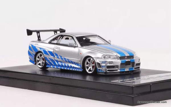 Fast Speed 1:64 Nissan Skyline R-34, Silver/Blue
