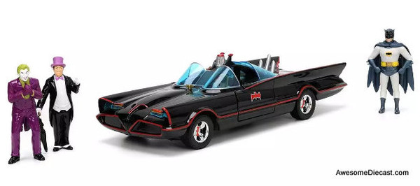 Jada 1:24 Batmobile w/Batman, Robin, Penguin & The Joker