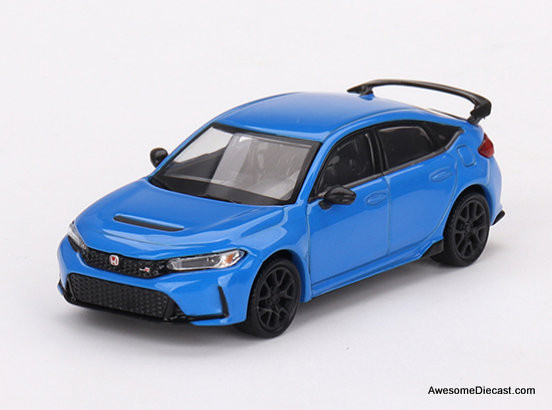 Mini GT 1:64 2023 Honda Civic Type R, Boost Blue Pearl (Mijo Exclusive)