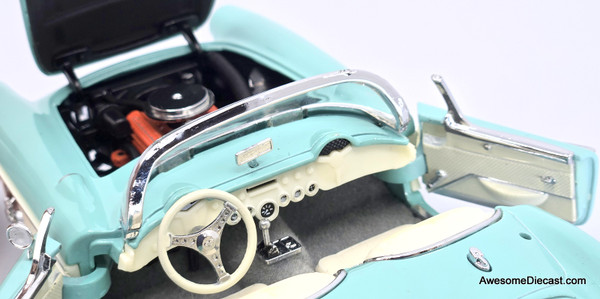 1956 Chevrolet Corvette - Light Green/White 1:24 Diecast Model by