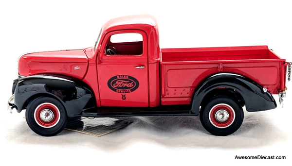 Franklin Mint 1:24 1940 Ford Sales Service Pick-Up Truck, Black/Red
