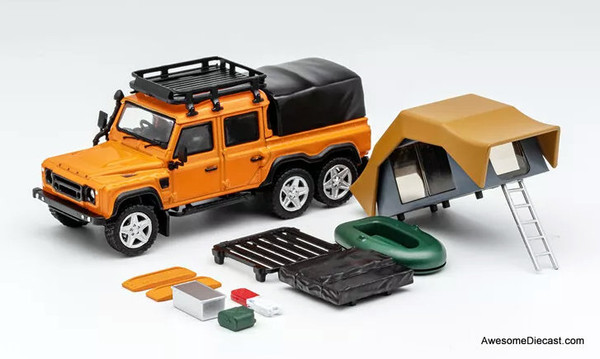 GCD 1:64 Land Rover Defender 6x6 w/Camping Accessories, Orange