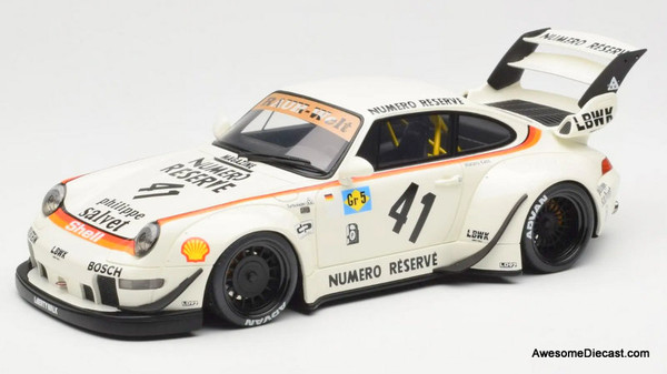Porsche 911 (993) RWB Bodykit Kato-San #41 - White (1:18) Resin Cast Model by GT Spirit