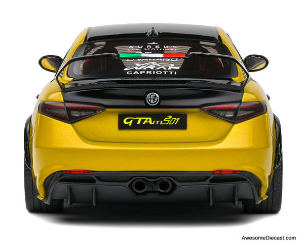 2022 Alfa Romeo Giulia GTA M - Metallic Yellow - 1:18 Diecast