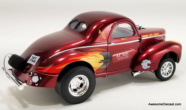 1940 Gasser - Acme Rocket Sled - Metallic Red - 1:18 Diecast Model