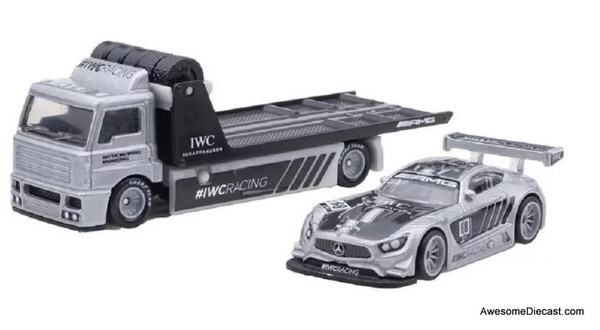 Hot Wheels 1:64 Hot Wheels Premium 2016 Mercedes AMG GT3 #68 & Fleet Street Car Hauler
