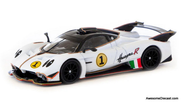 Pagani Huayra R "Bi nco Benny", Pearlescent White 1:64 Diecast Model Car by Tarmac Works