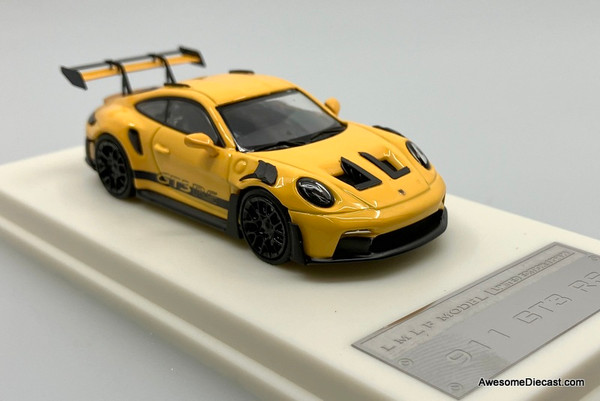 Porsche 911 (992) GT3 RS, Yellow 1:64 Diecast Model Car by LMLF