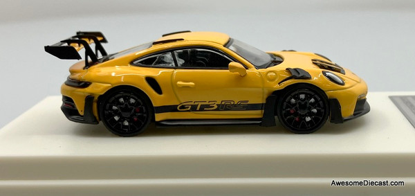 Porsche 911 (992) GT3 RS, Yellow 1:64 Diecast Model Car by LMLF