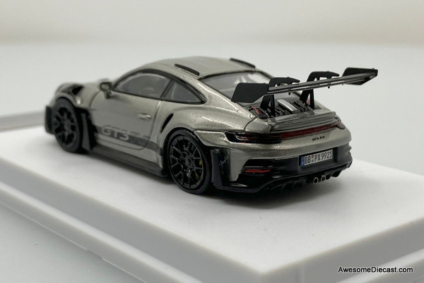 Porsche 911 (992) GT3 RS, Silver Gray 1:64 Diecast Model Car by LMLF